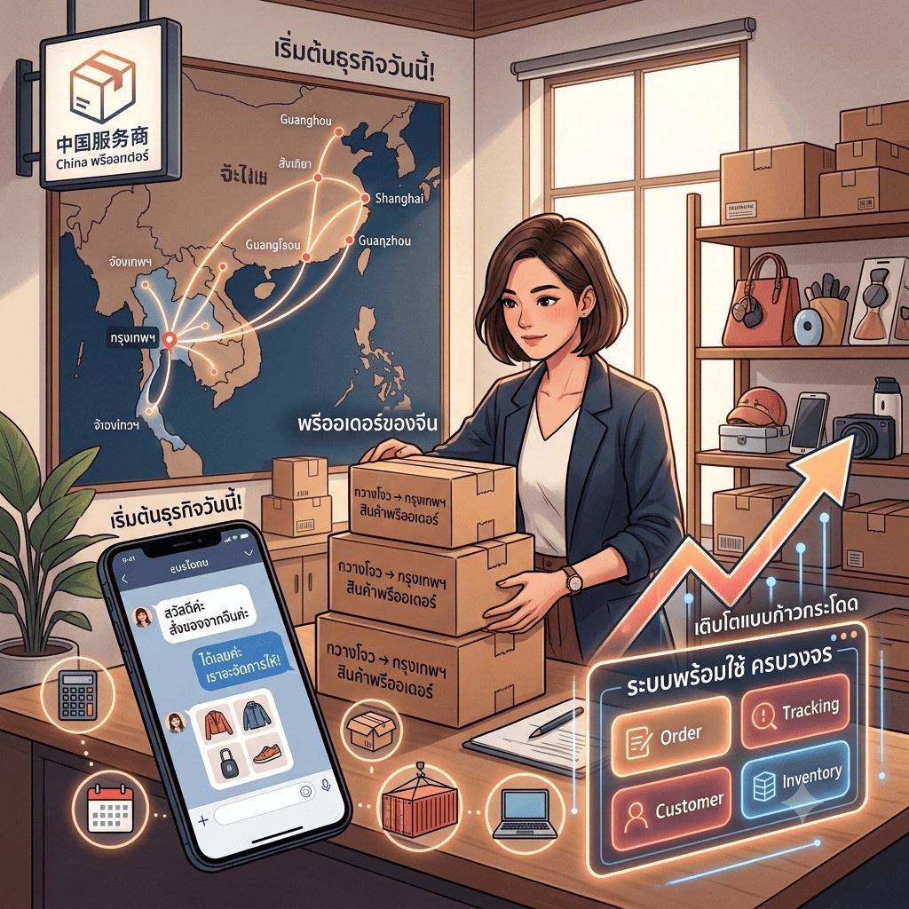 จัดการออเดอร์รับพรีของจากจีน Taobao 1688 | API China